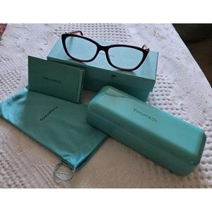 FLASH SALE!        
TIFFANY & CO.Black Red 54/16/135 Eyeglasses Made in Italy